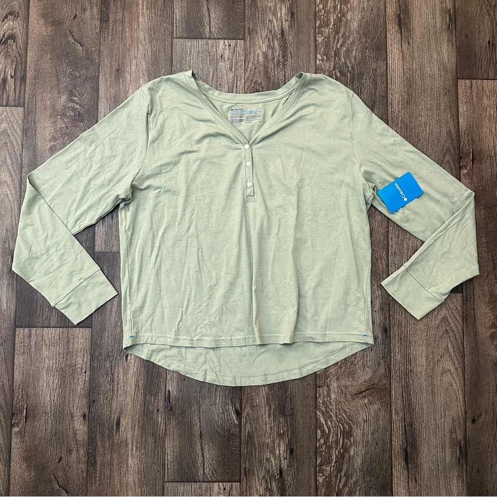 Columbia Long Sleeves Base Top Women’s Size XXL Green